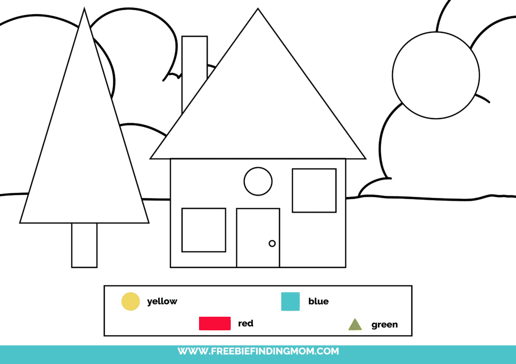 Printable shapes coloring pages pdfs