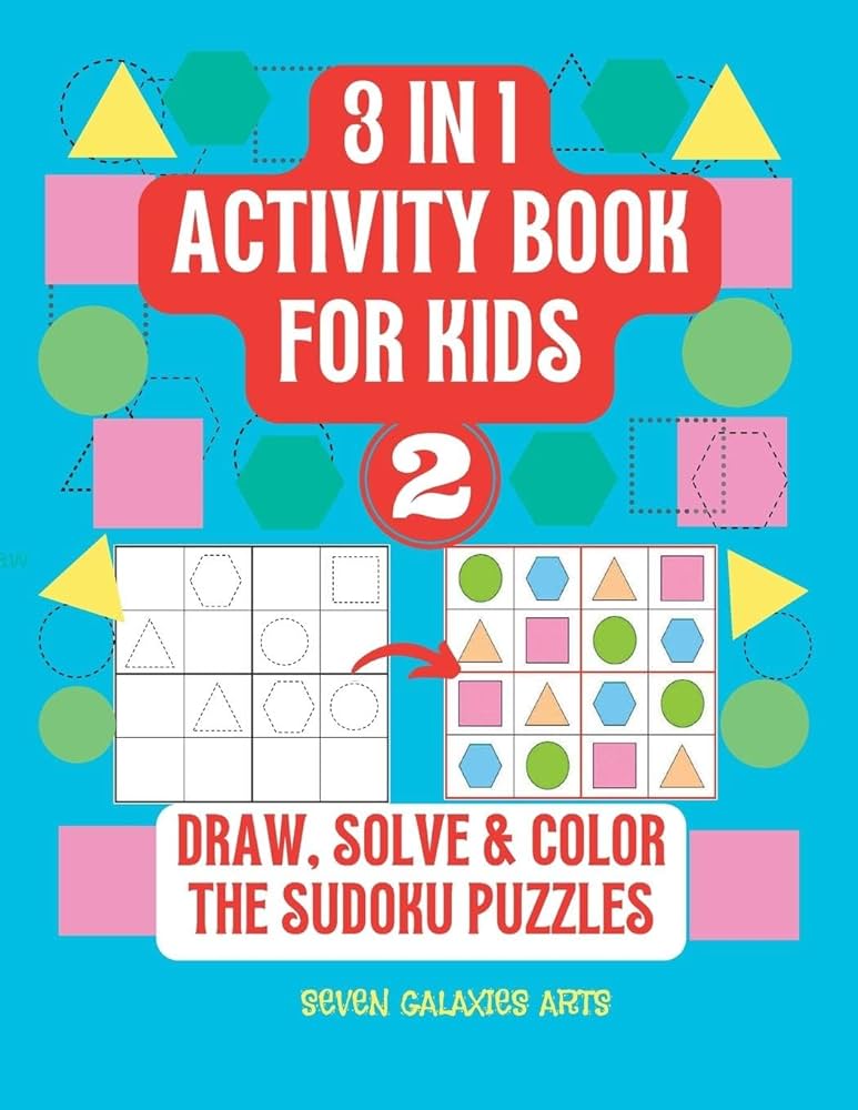 Buy activity book for kids draw solve color the sudoku puzzle book sudoku puzzles for kids with shapes book onle at low prices dia