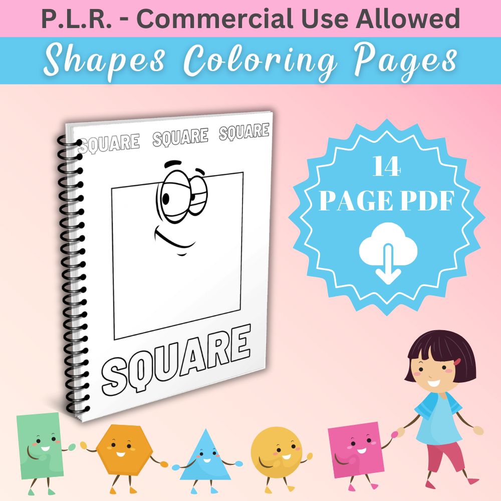 Plr shapes coloring pages â plr