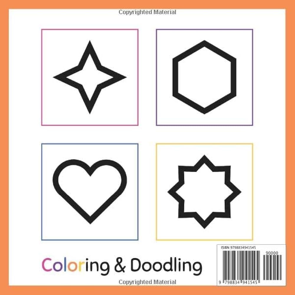 Coloring book shapes for toddlers first doodling for children ages