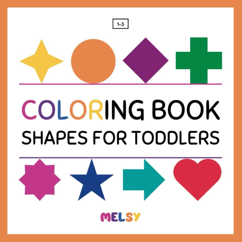 Coloring book shapes for toddlers first doodling for children ages