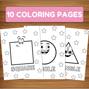 Printable shapes coloring pages worksheets for kids preschool