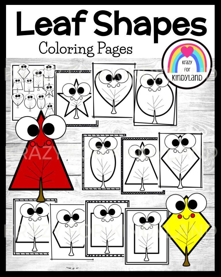 September coloring pages fall shape activity