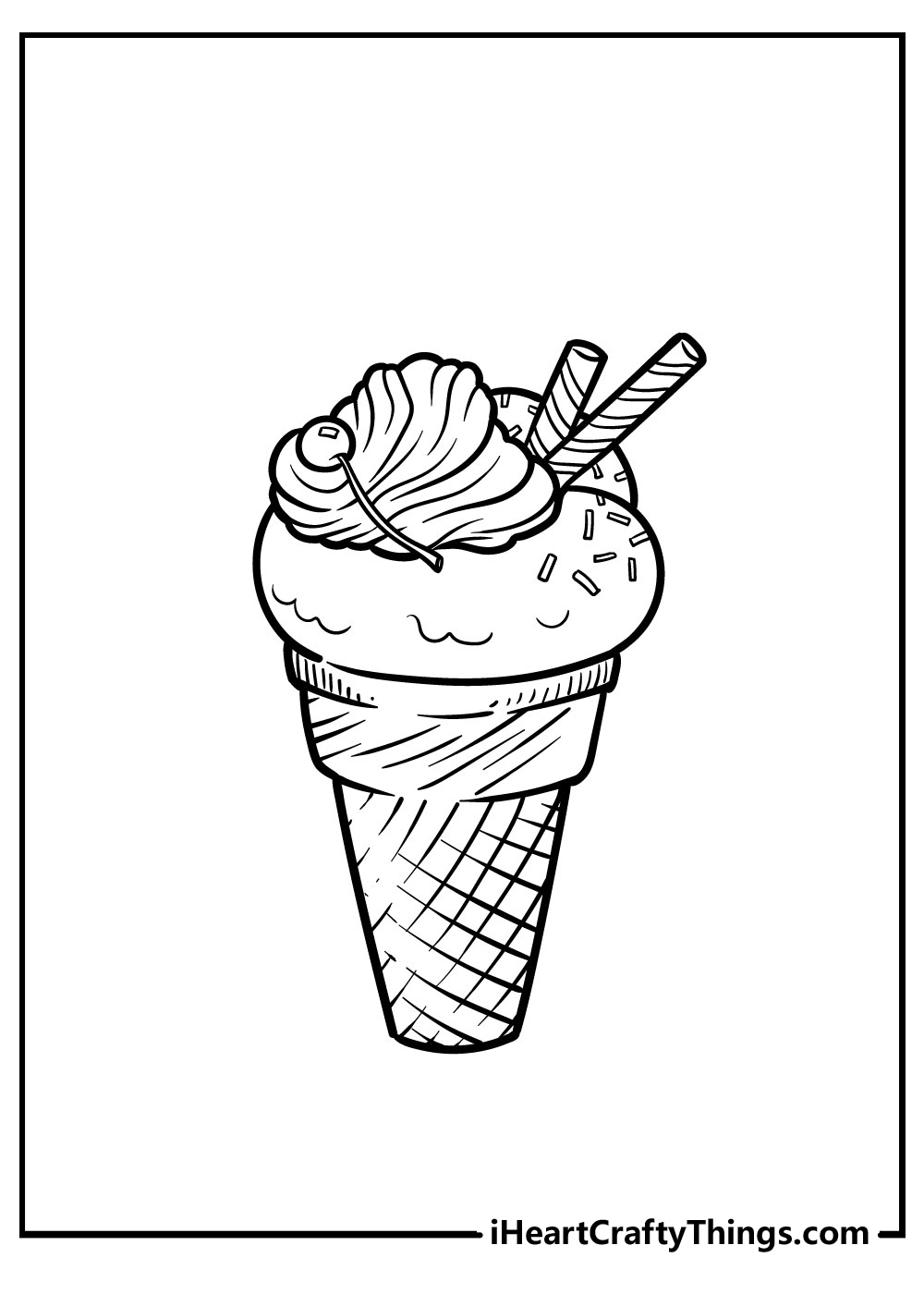 Ice cream coloring pages free printables