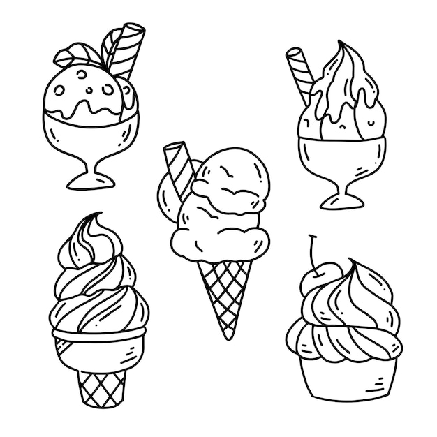 Ice cream coloring page images