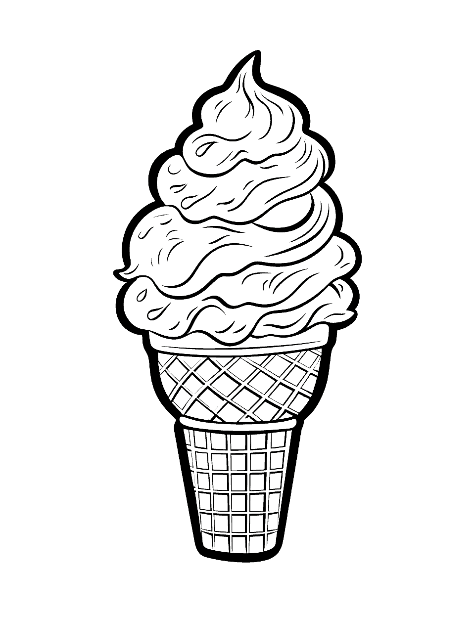 Ice cream coloring pages free printable sheets