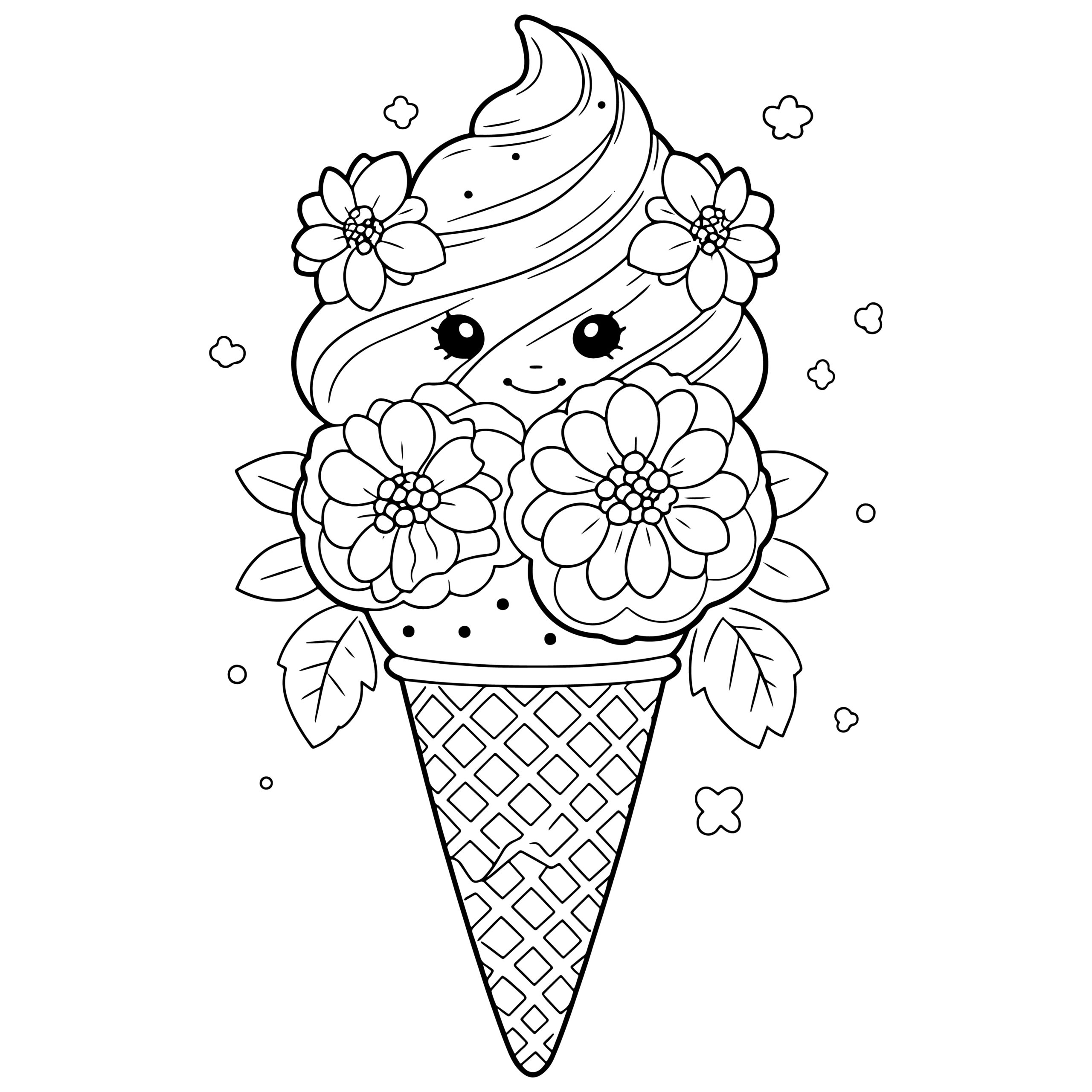 Flower ice cream coloring book flower ice cream coloring pages made by teachers