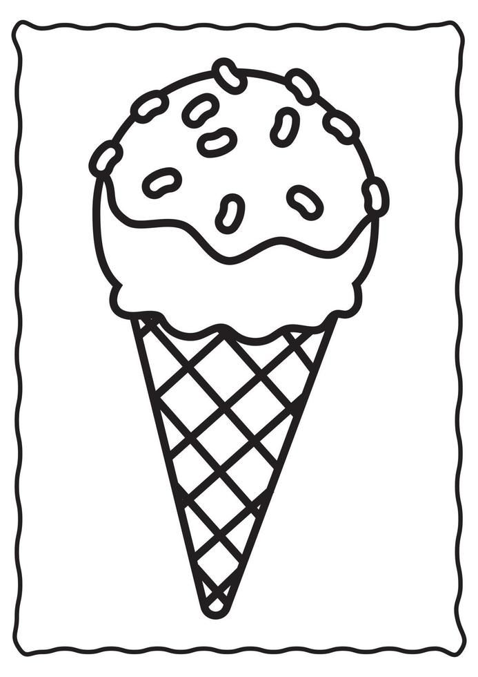 Coloring pages ice cream preschool activity coloring book vector preschool activity coloring books coloring pages