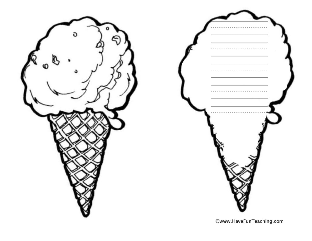 Ice cream shape book activity