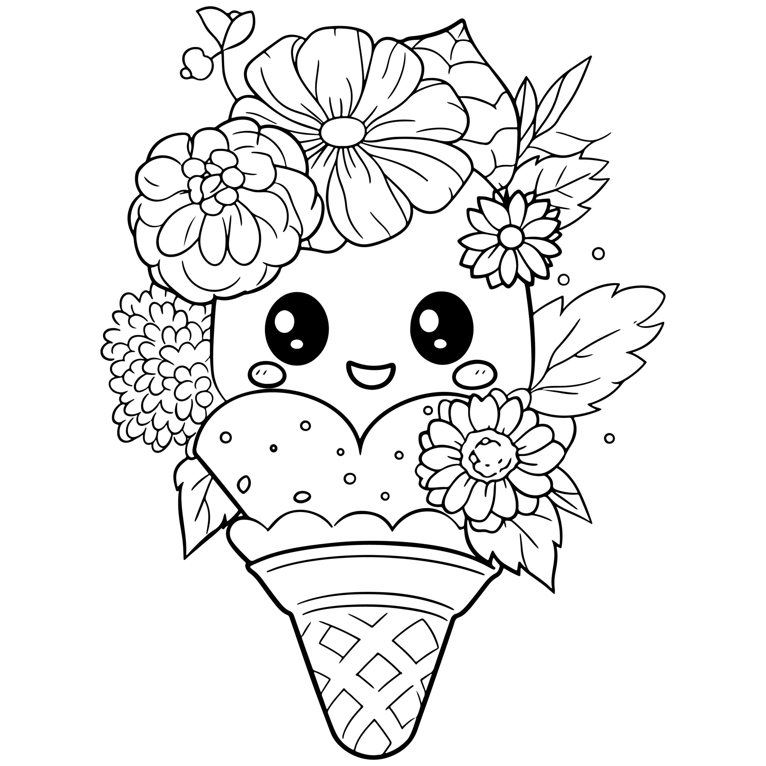 Flower ice cream coloring book flower ice cream coloring pages made by teachers