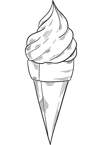 Ice cream cone coloring page free printable coloring pages