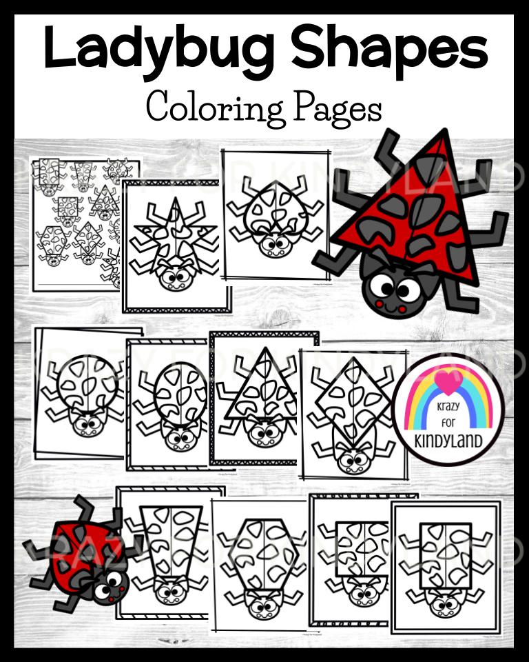 Summer coloring pages shapes sun tree ladybug ice cream weather seasons