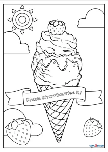 Free printable ice cream coloring pages for kids