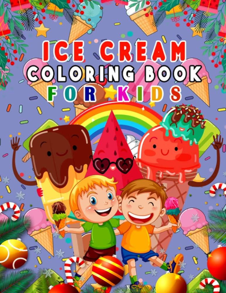 Ice cream coloring book for kids ice cream coloring book for kids with different shapes colorful coloring pages easy to color masago coloring books