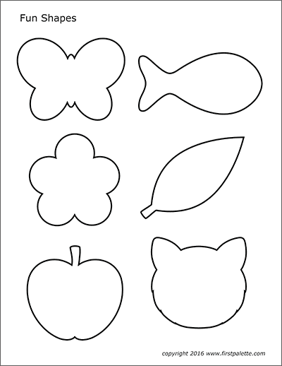 Basic shapes free printable templates coloring pages