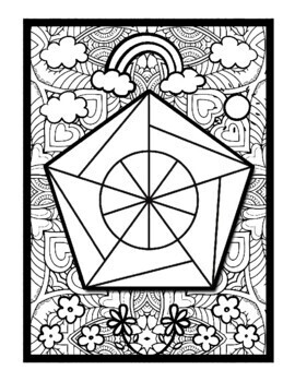 Geometric shapes mindfulness mandala coloring pages shapes printable pdf