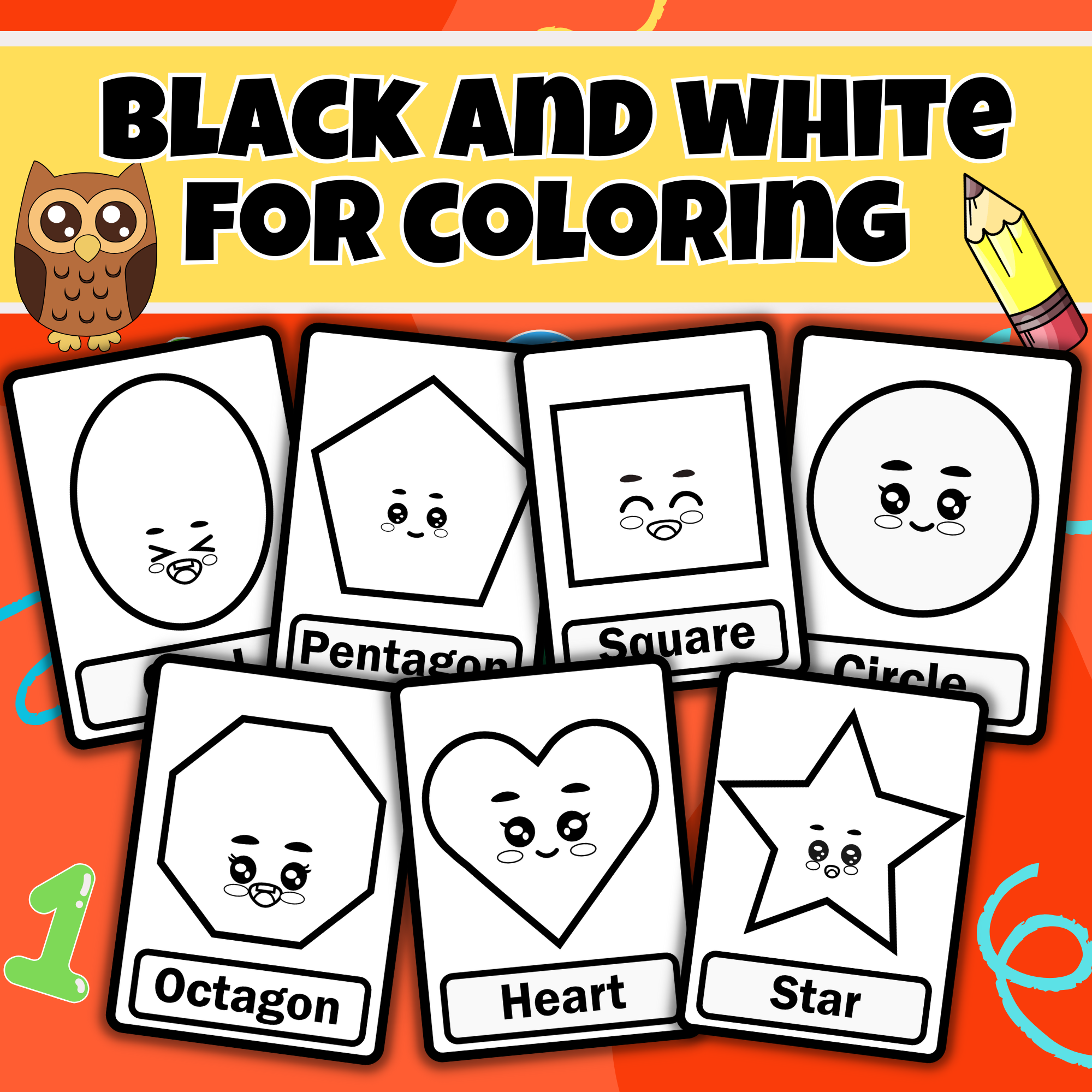 Basic shapes flash cards and posters coloring and tracing cards made by teachers