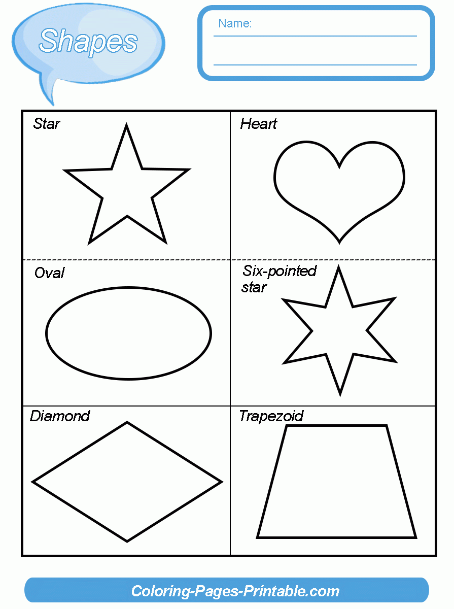 Shapes worksheets for kindergarten pdf coloring