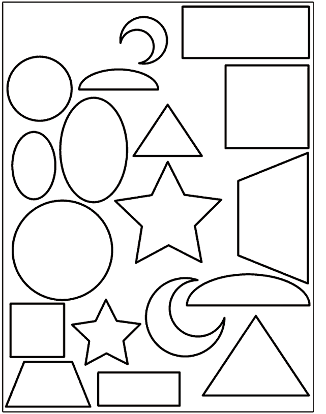 Free printable shapes coloring pages for kids