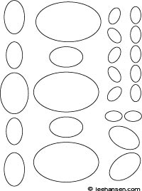 Oval shapes coloring worksheet