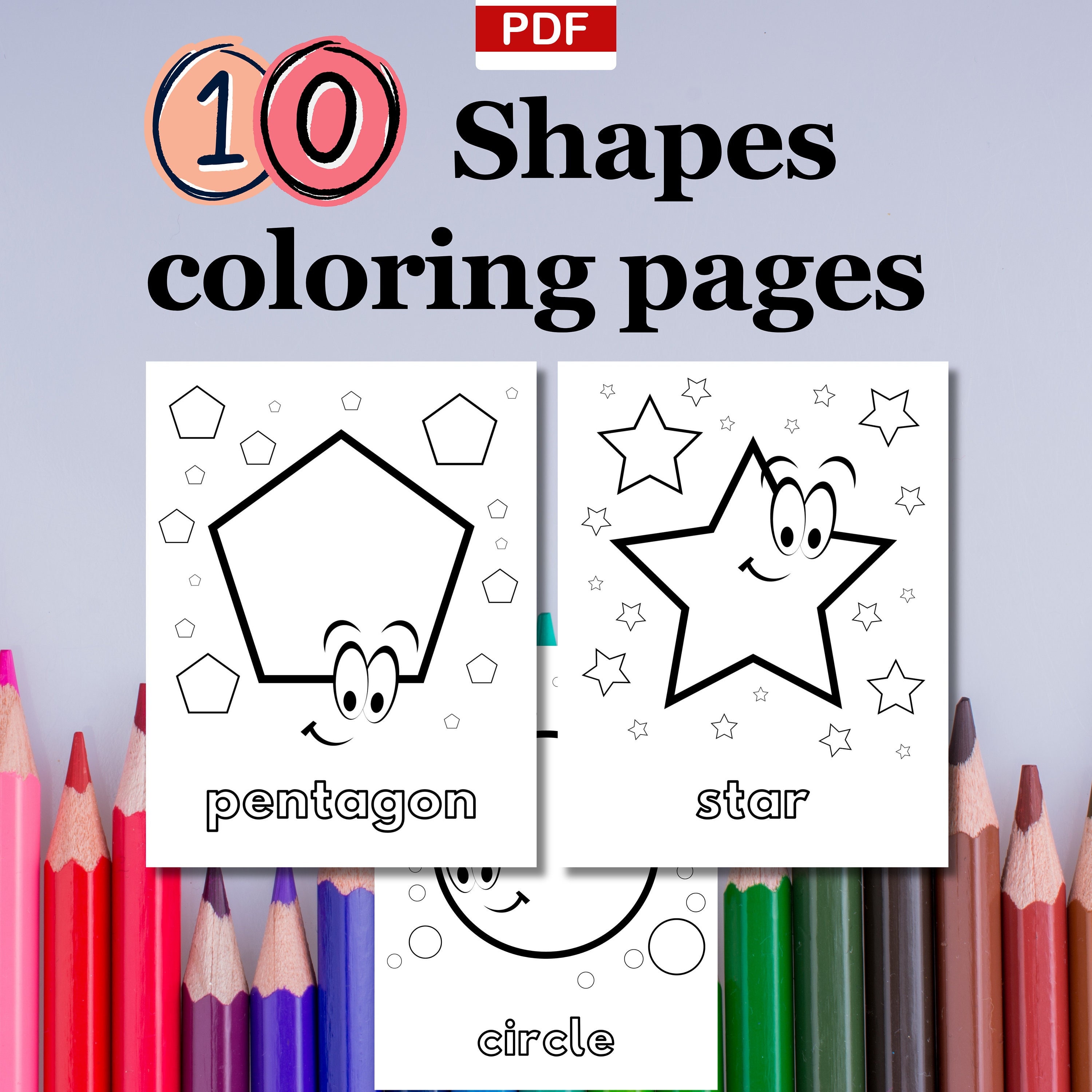 Printable shape coloring pages for kids preschool coloring pages toddler activity printables homeschooling printables