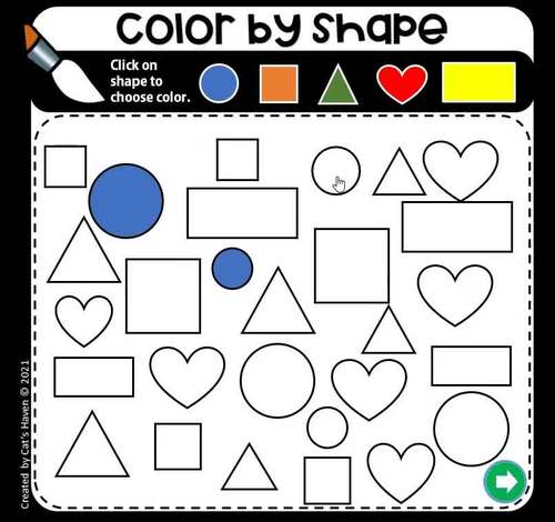 Color by shapes interactive digital coloring and printable ppt pdf