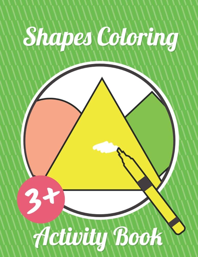 Shapes coloring activity book shapes coloring activity book illustrations