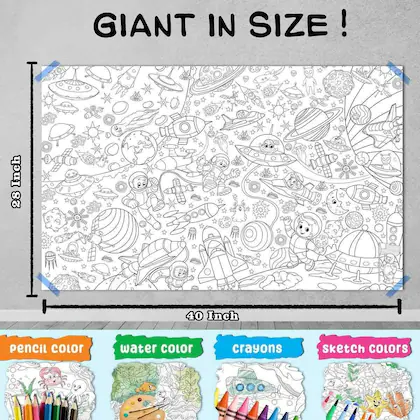 Buy gowoo shapes chart and giant space colouring poster set of chart and poster exploring shapes chart and giant space colouring poster online at best prices in india