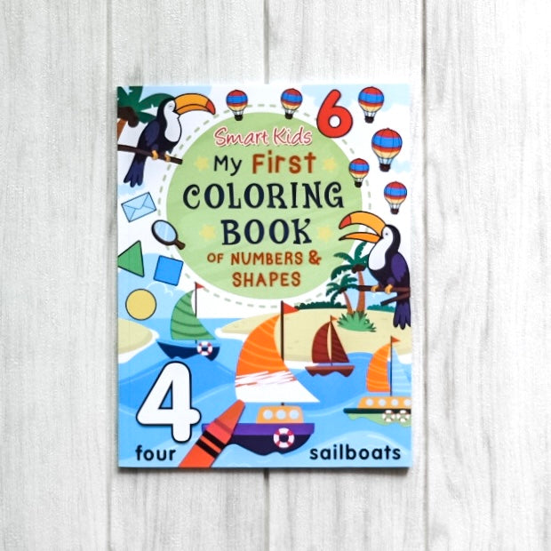 Smart kids my first coloring book of numbers shapes â freckles co books online