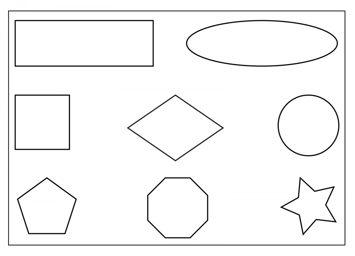 Free printable shapes coloring pages for kids