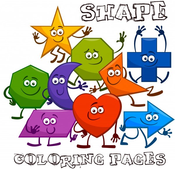 Shape coloring pages