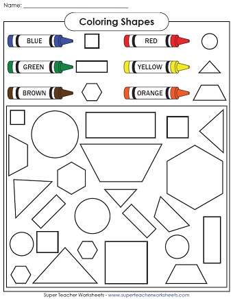 A shape coloring page