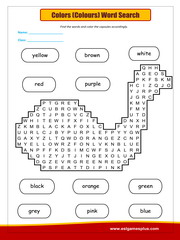 Shapes wordsearch puzzle worksheet