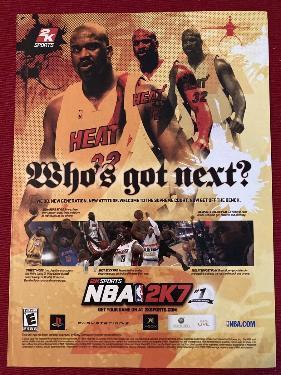 Shaq oneal for k sports nba k xbox playstation print ad promo art