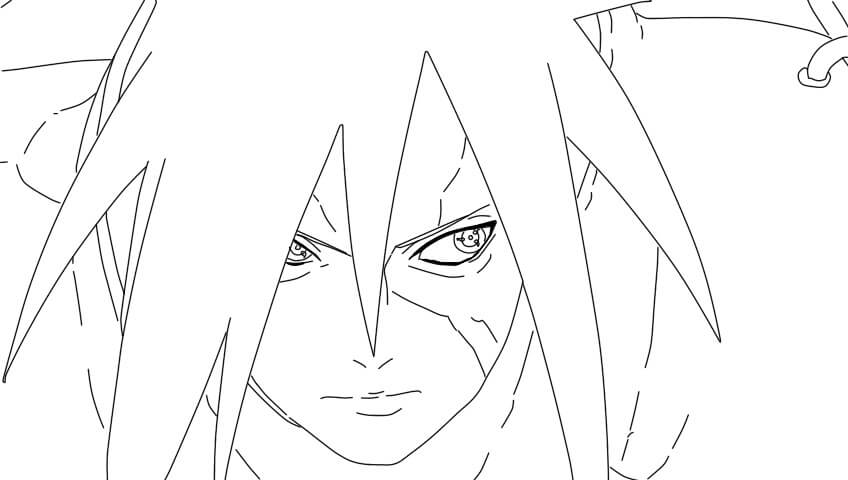 Printable uchiha madara coloring pages