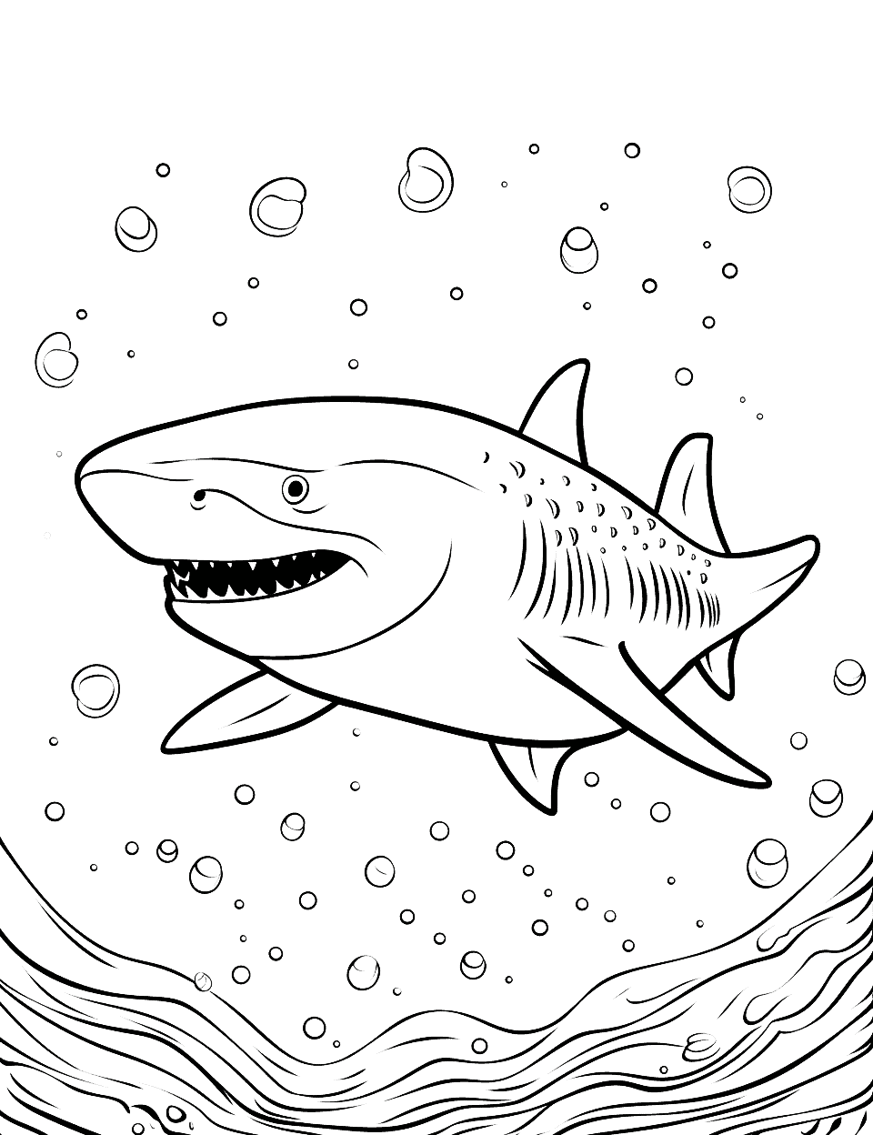 Shark coloring pages free printable sheets