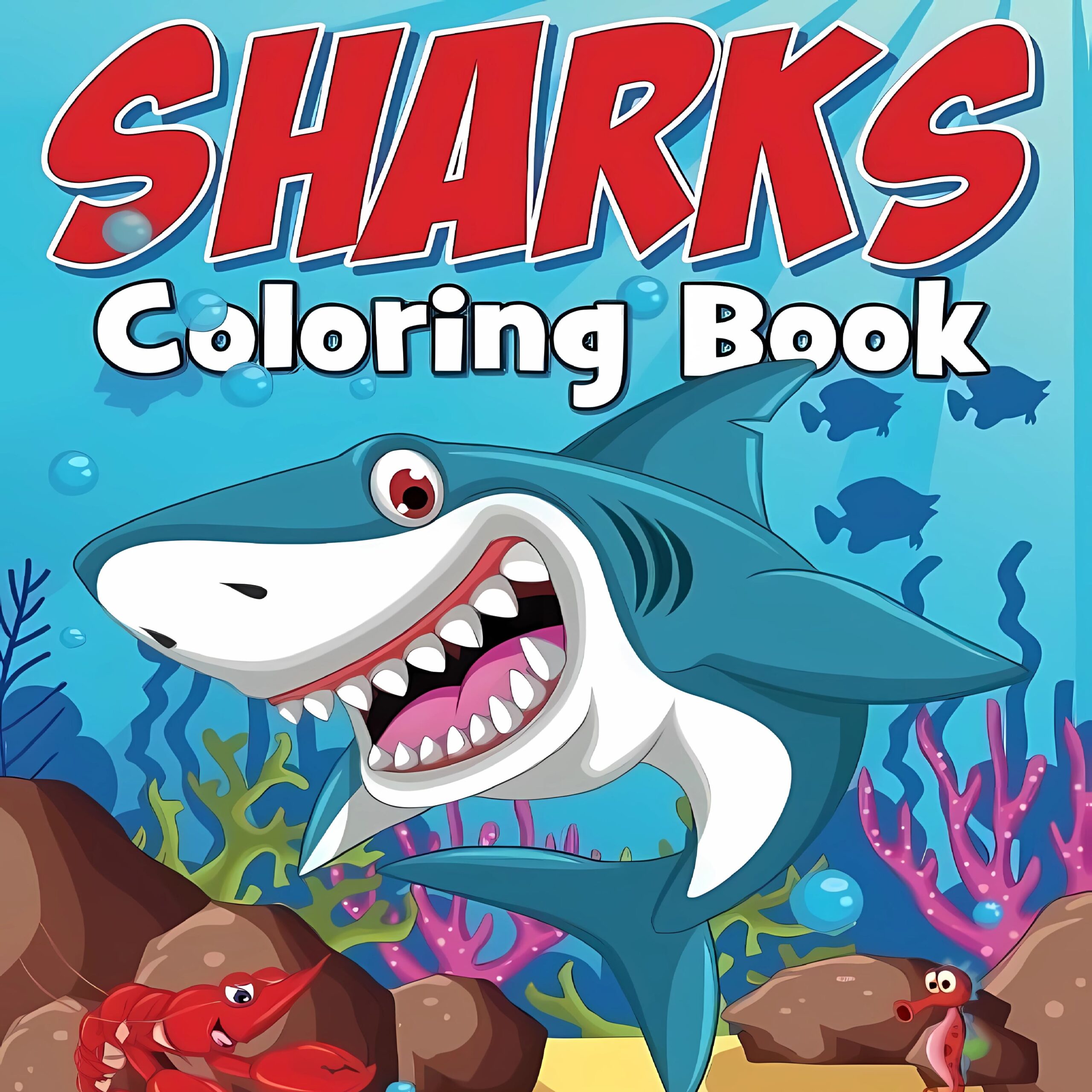 Sharks coloring book shark coloring pages for kids made by teachers