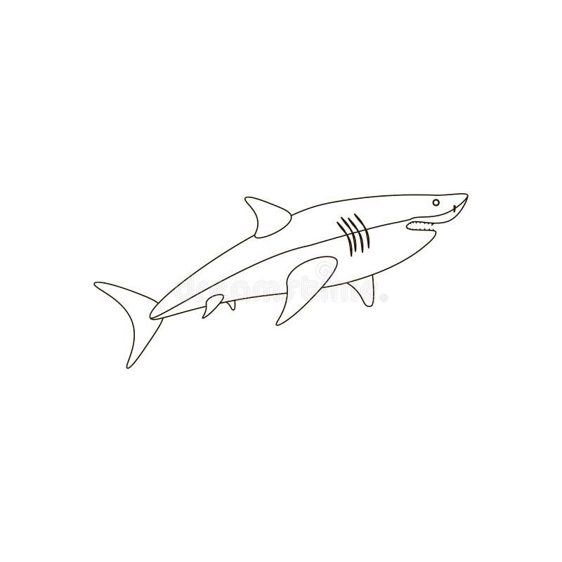 Shark coloring pages stock vector illustration of underwater