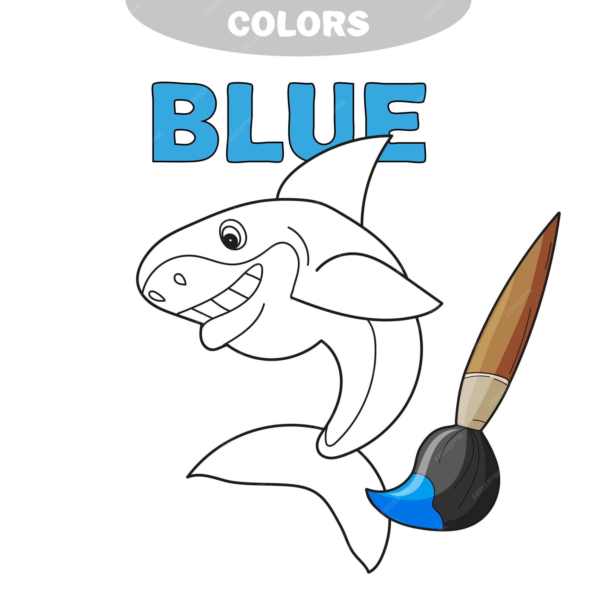 Premium vector the friendly cheerful kind smiling shark contour line on a white background cartoon vector illustration coloring book