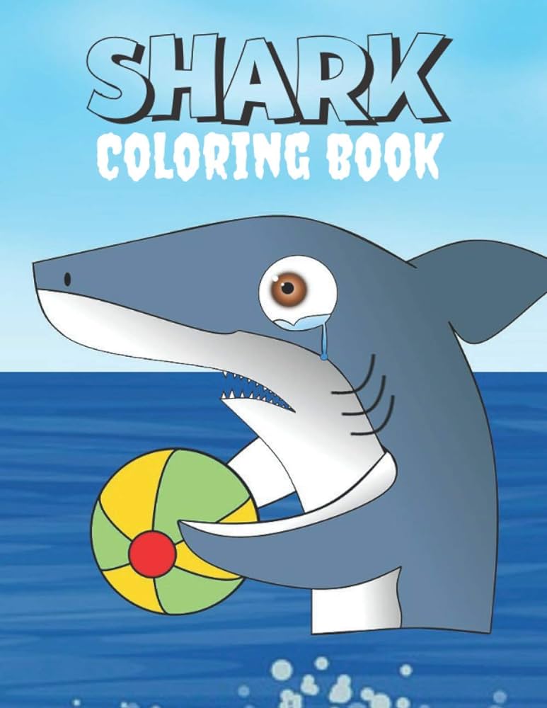 Shark coloring book shark coloring book for kids include basking shark blue sharks bull sharks great white shark hammerhead shark lemon shark thresher shark tiger shark whale sharks by