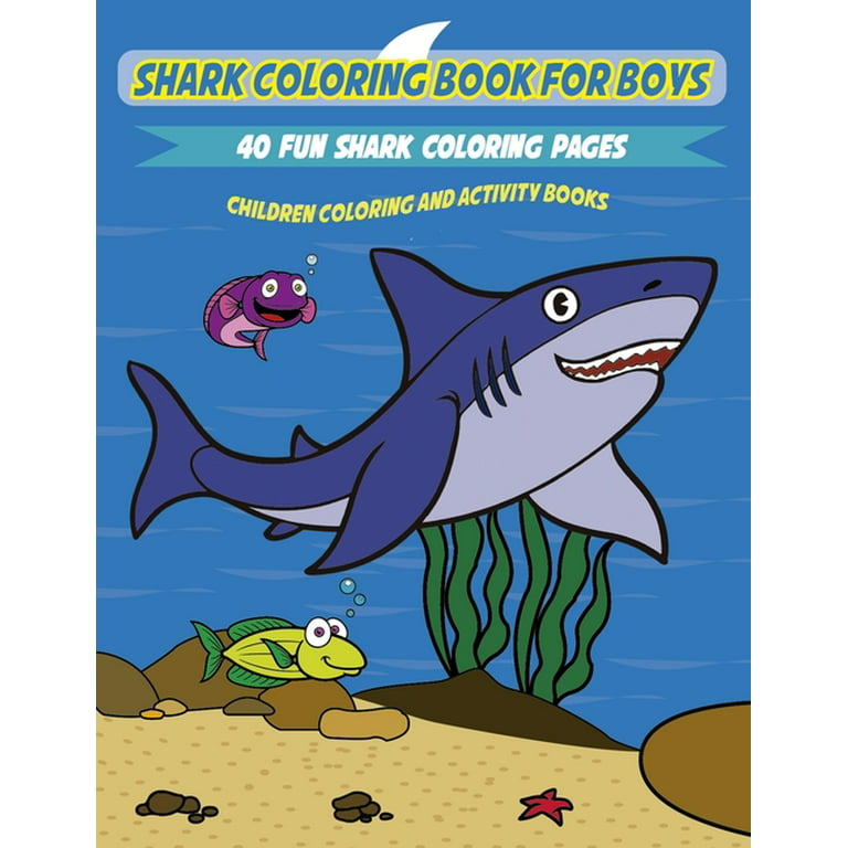 Shark coloring book for kids a fun and unique collection of shark coloring pages paperback