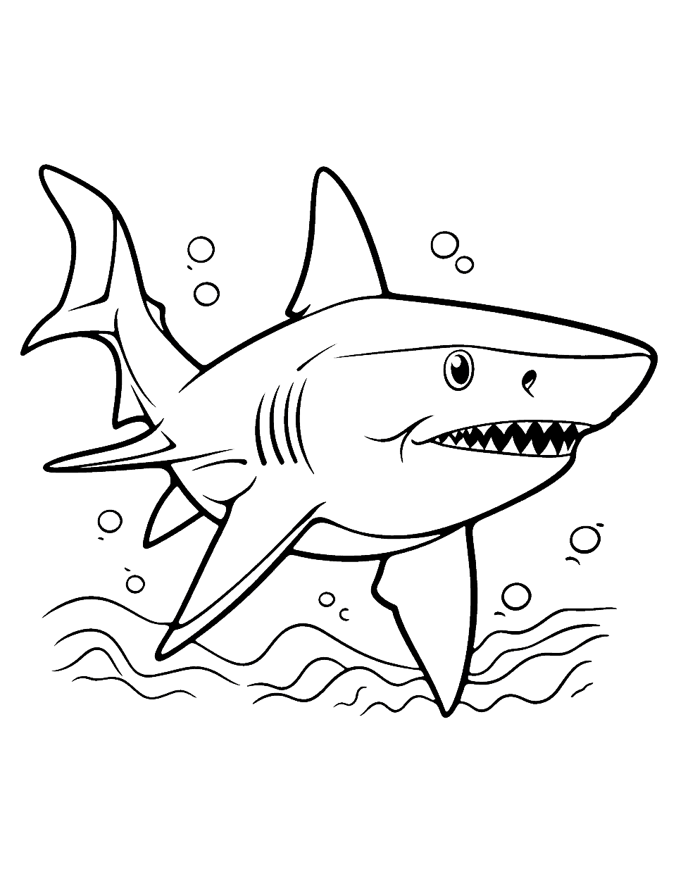 Shark coloring pages free printable sheets