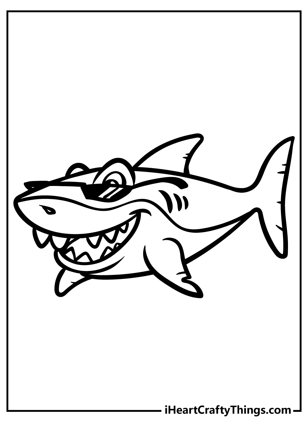 Shark coloring pages free printables