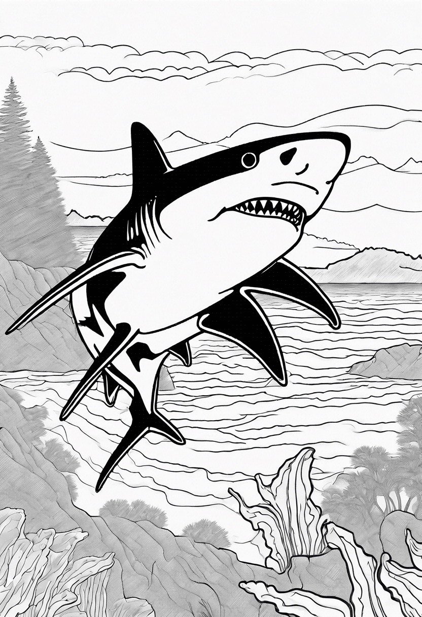 Shark coloring pages