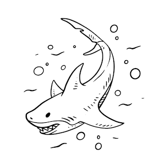 Page coloring pages sharks vectors illustrations for free download