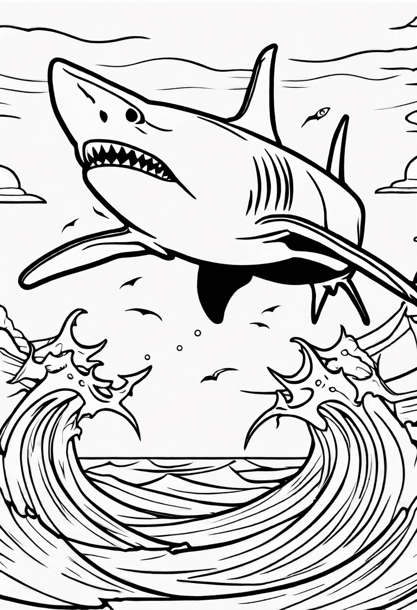 Shark coloring pages