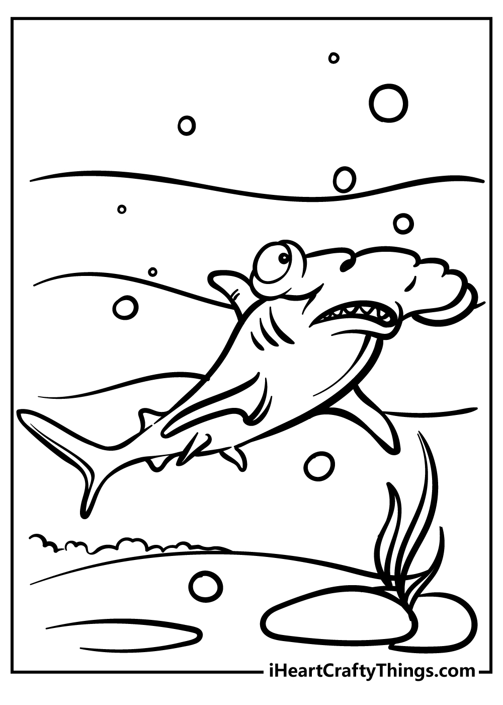 Shark coloring pages free printables