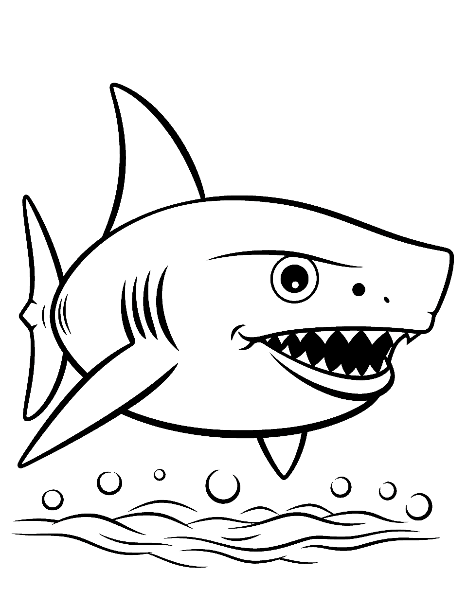 Shark coloring pages free printable sheets