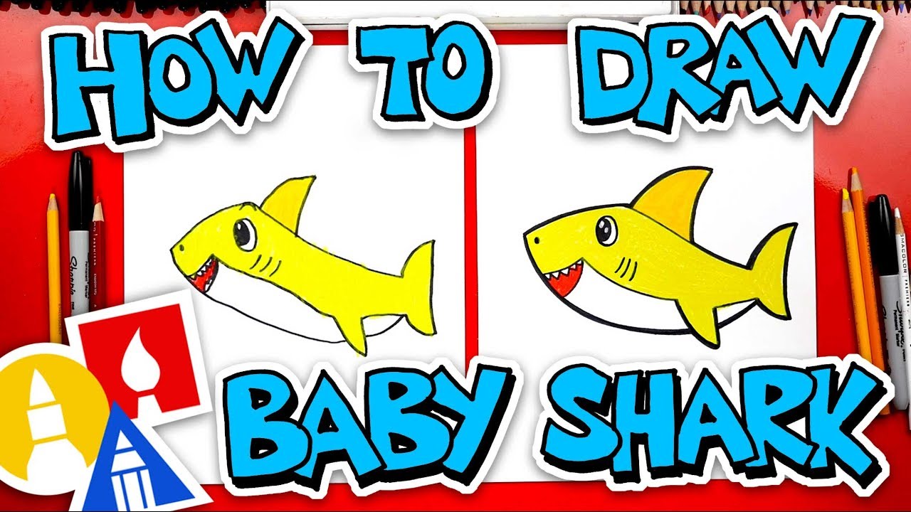 How to draw baby shark