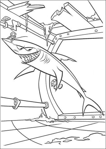 Shark in a boat coloring page finding nemo coloring pages shark coloring pages coloring pages for kids